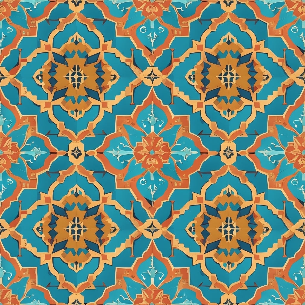 Ornate Moroccan Tile Inspired Seamless Pattern Design