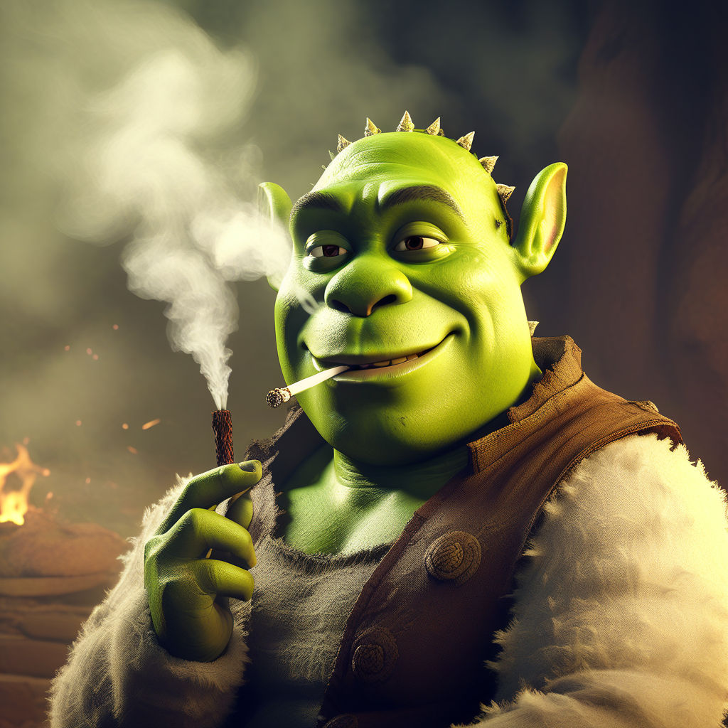 Shrek smoking weed by Kurt Mothes - Playground