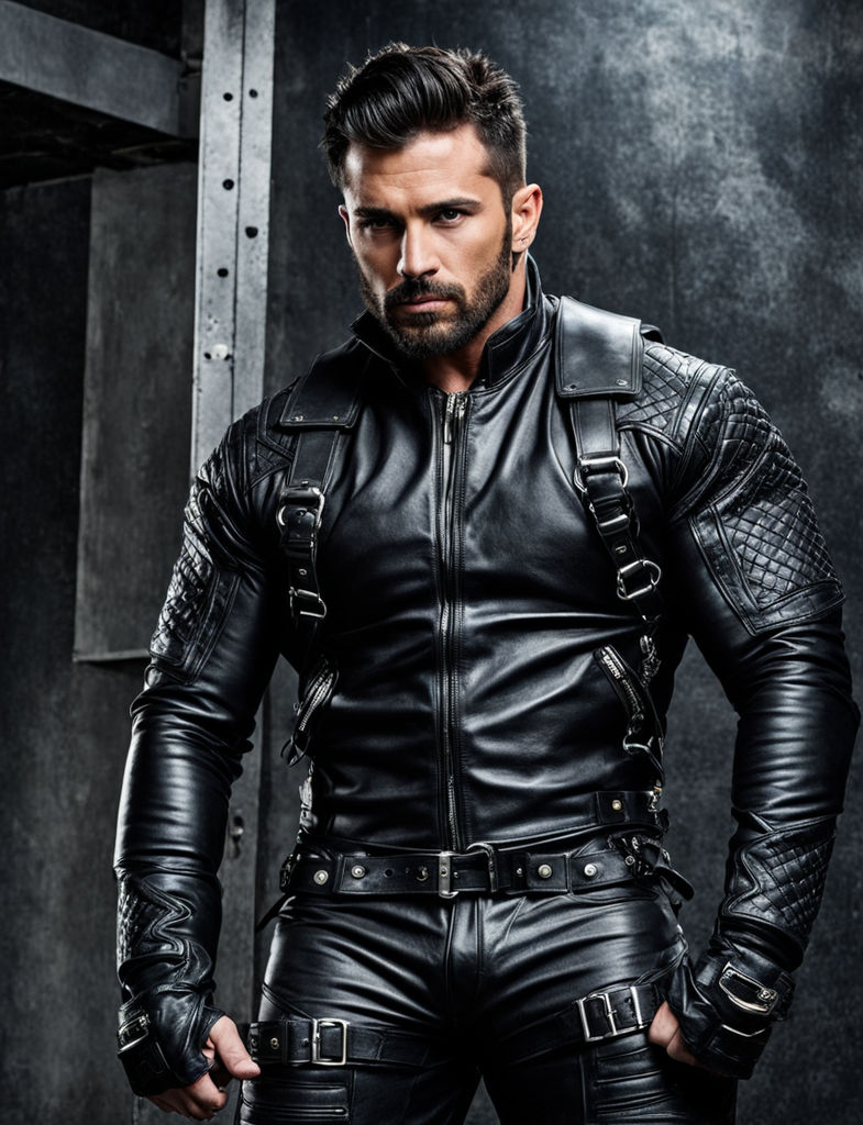 the actors wearing leather gear