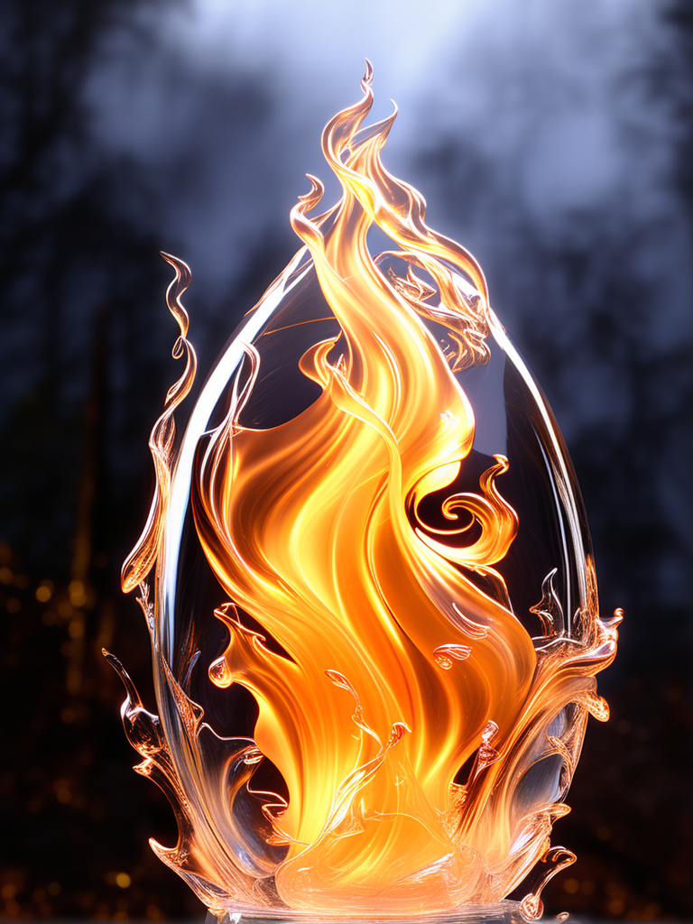 A magical fire glass sculpture. Spirit of fire by Valdemaras Šoblinskas ...