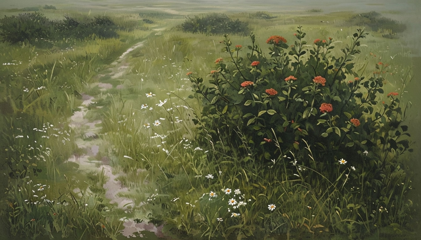 Tranquil Natural Landscape Painting for Virtual Backgrounds