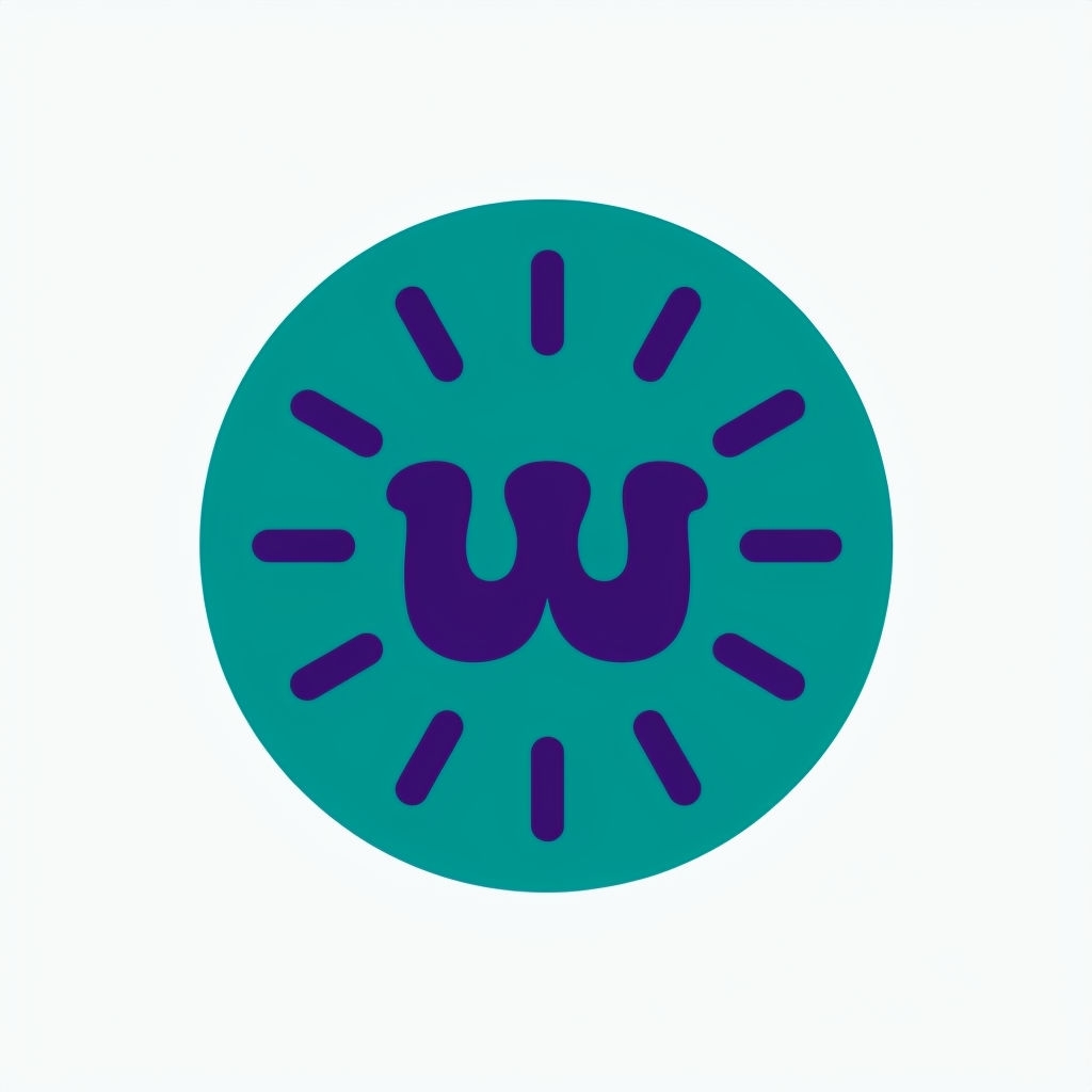 Bold Minimalist Teal and Purple Circular Logo Design Logo