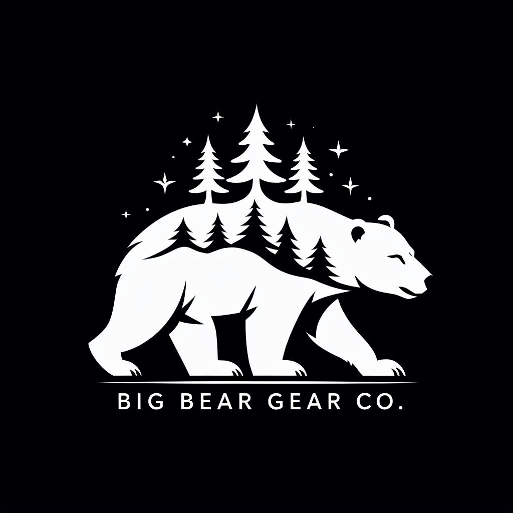 Stylized White Bear with Nature Elements Graphic Hat Design