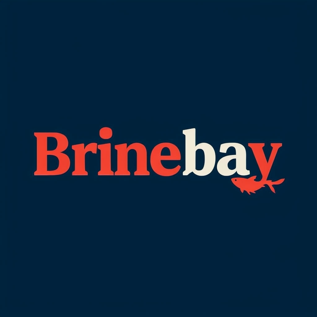 Bold Minimalist Brinebay Seafood Restaurant Logo Design