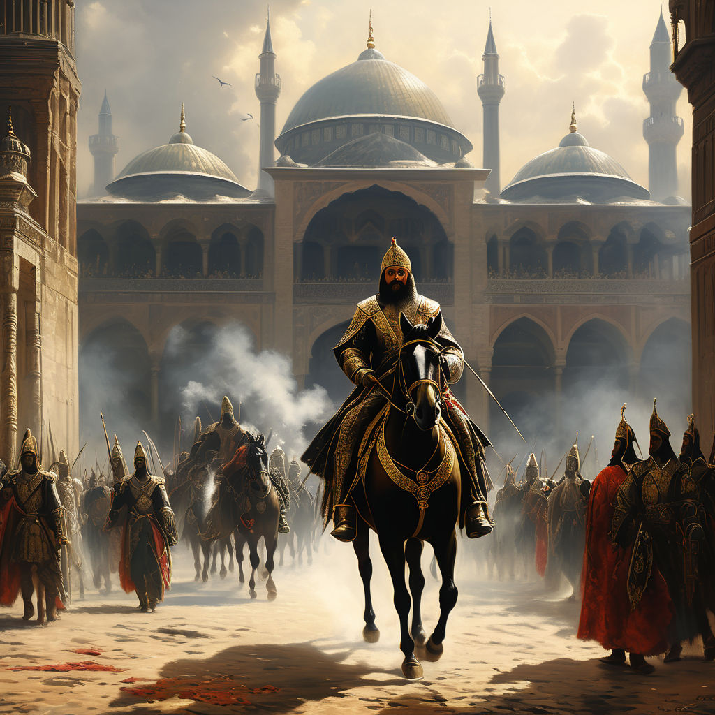 Sultan on horseback Entering through the grand gates Ottoman... by ...