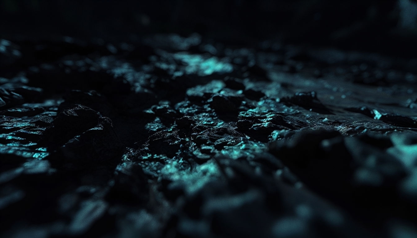Rugged Rocky Terrain Night Photography Virtual Background