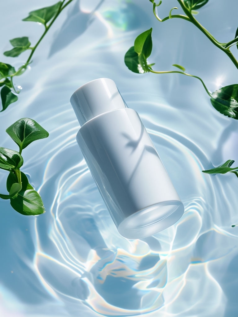 Elegant Minimalist Beauty Product in Water Mockup