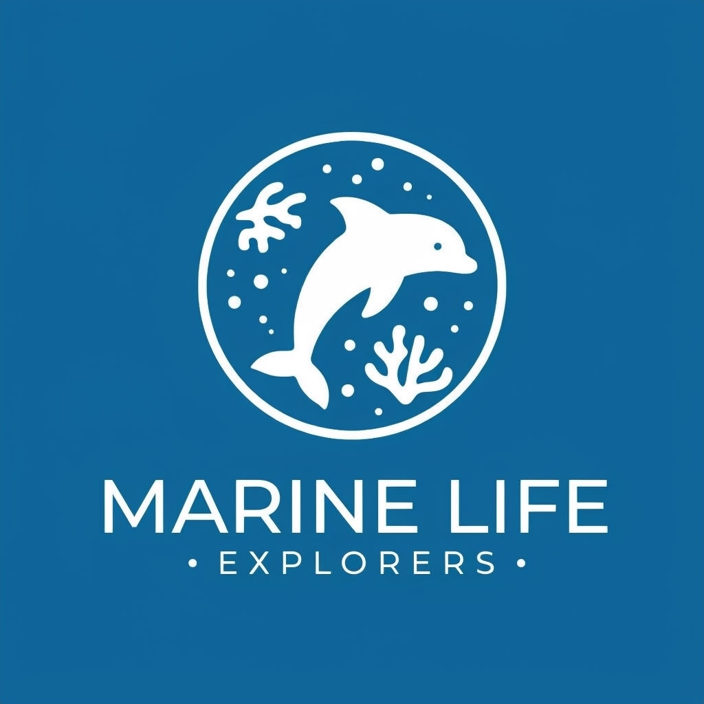 Vibrant Nautical Marine Life Explorers Minimalist Logo Design