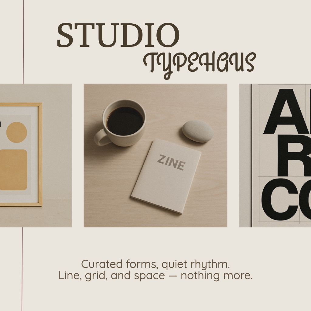 Minimalist Studio Typehaus Collage Design for Serene Aesthetics Instagram Post