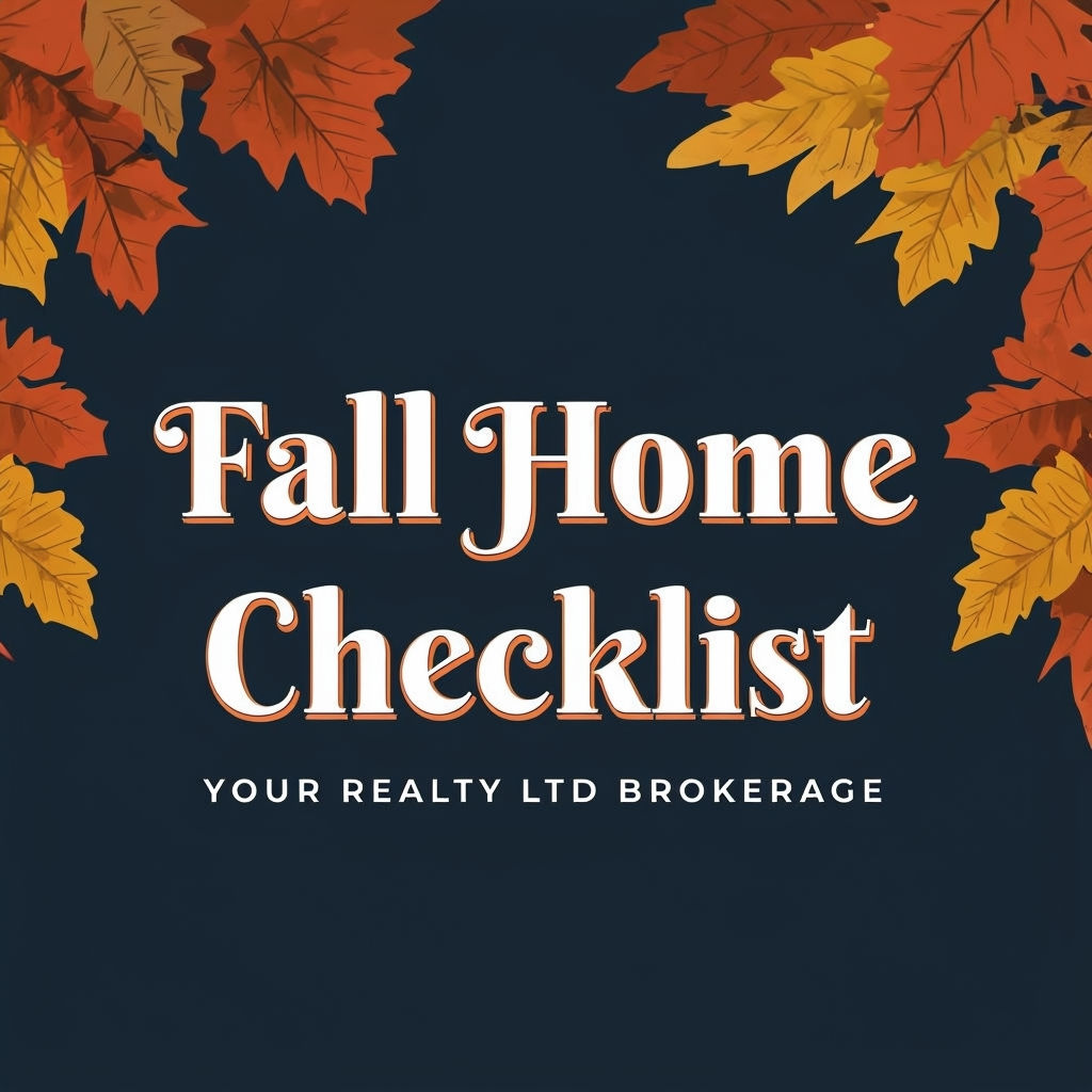 Fall Home Checklist with Autumn Leaves Promotional Poster