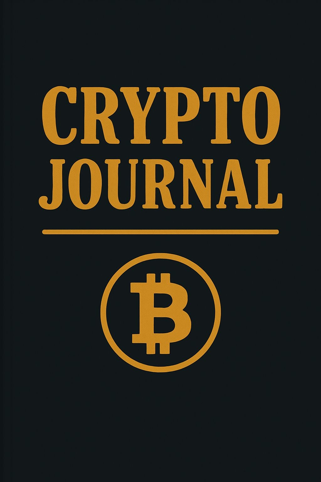 Minimalistic Amber Yellow Crypto Journal EBook Cover