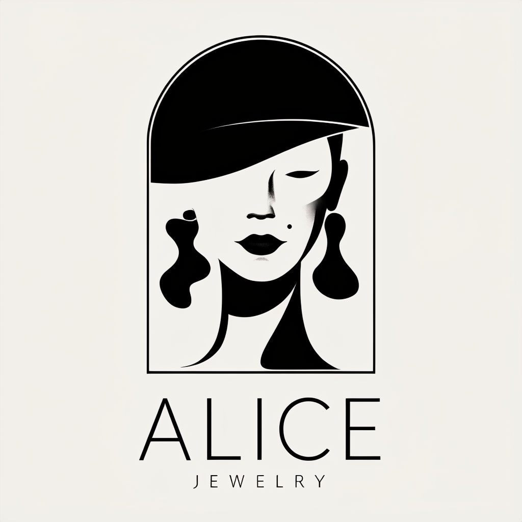 Elegant Minimalist Alice Jewelry Logo Design