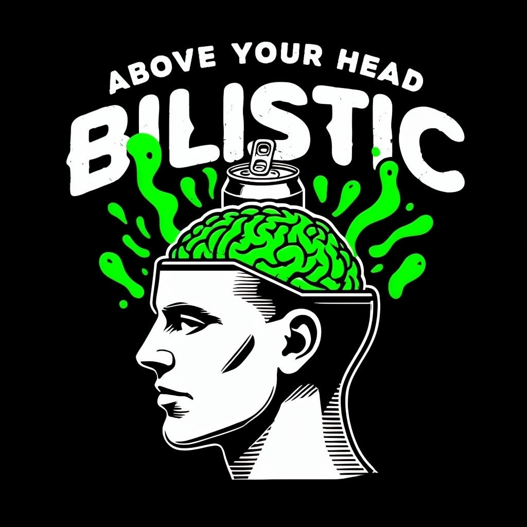 Above Your Head Modern Graphic Design T-Shirt