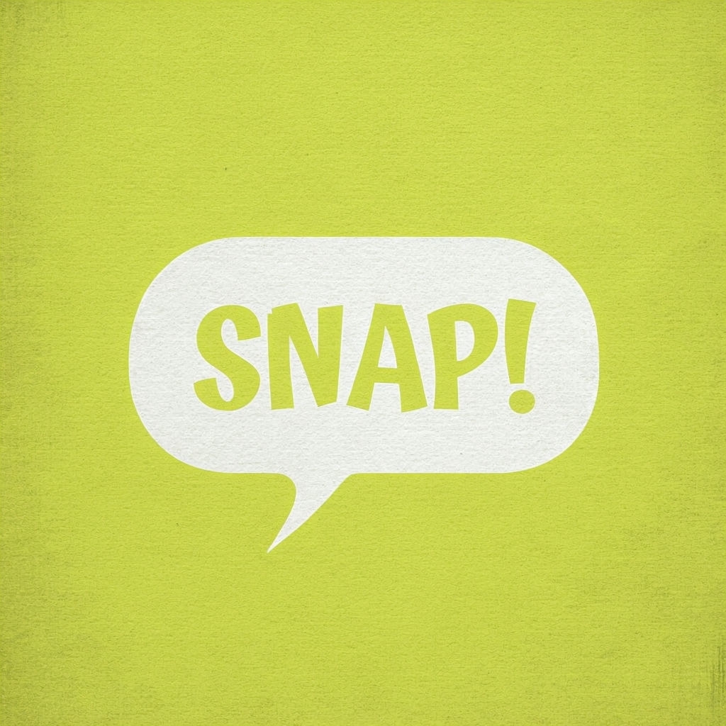 Playful Minimalist Snap Speech Bubble Graphic Logo