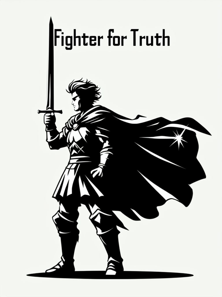 Fighter for Truth Minimalist Warrior Graphic T-Shirt
