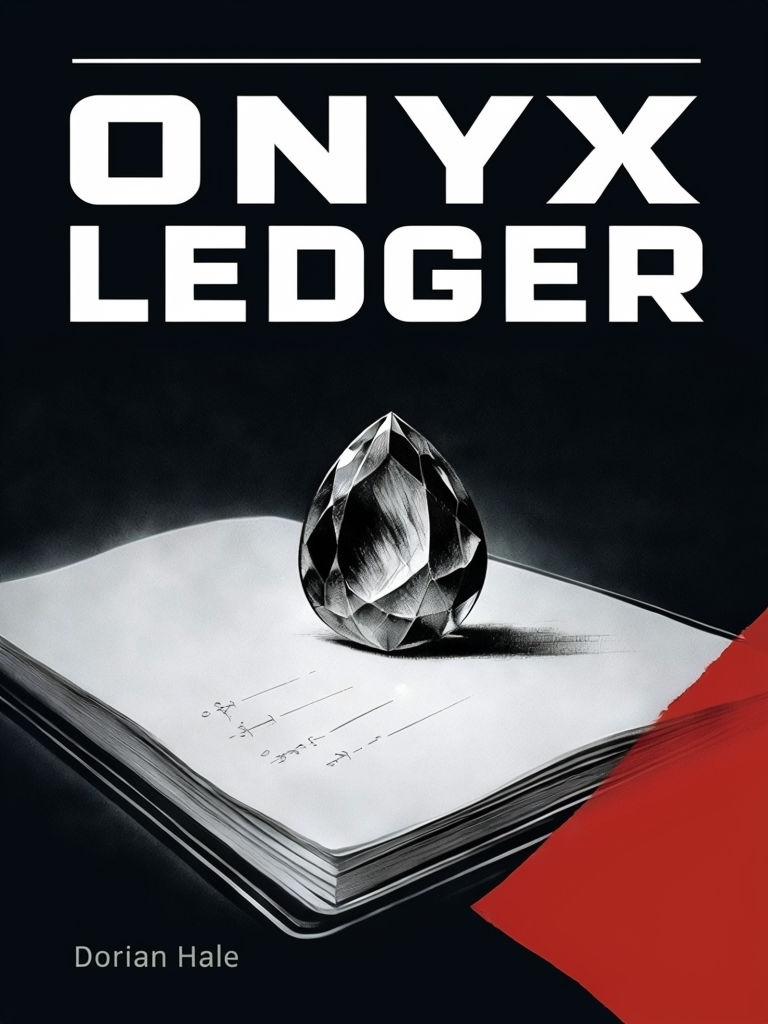 Sleek Onyx Ledger Financial Crime Thriller EBook Cover