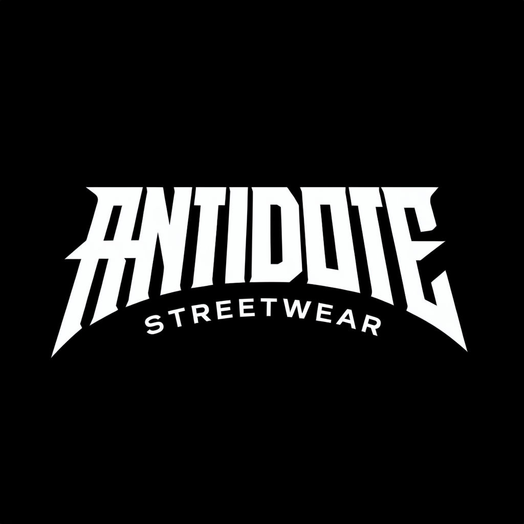 Bold Antidote Streetwear Logo Design on Black Background