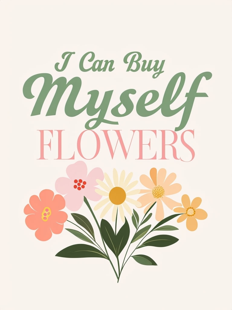 I Can Buy Myself FLOWERS Motivational Graphic T-Shirt