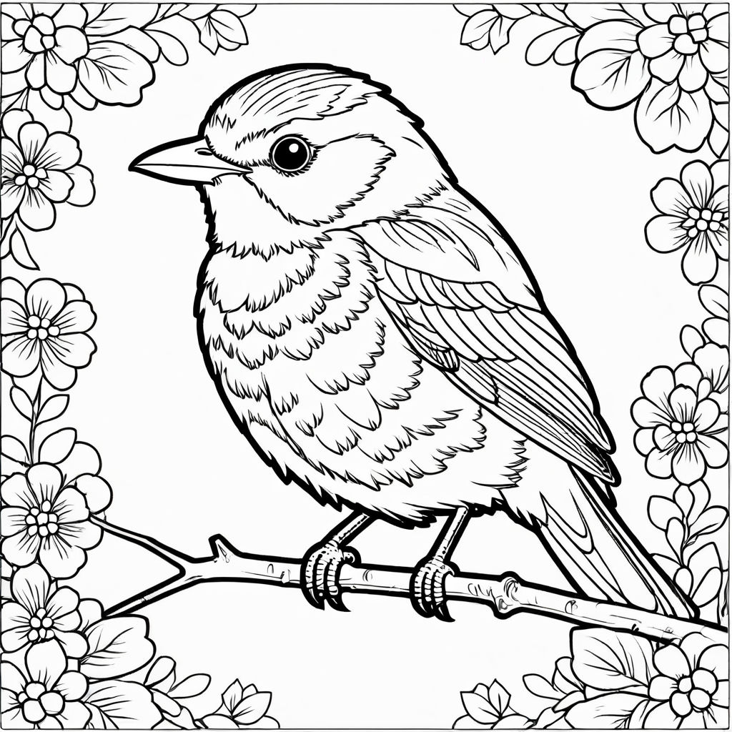 Drawing and Coloring a Little Cute Bird for Kids - YouTube