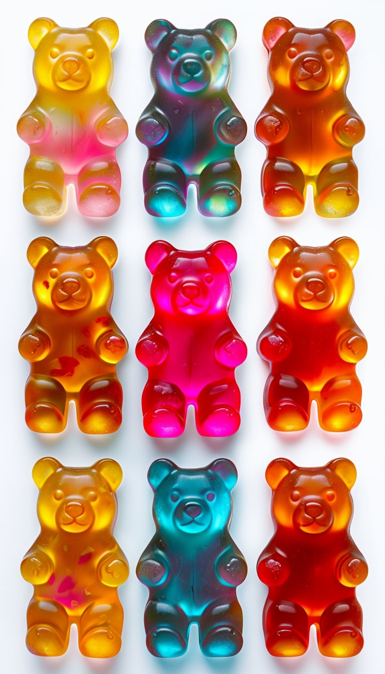 Vibrant Gummy Bear Candy Arrangement Phone Case Cover