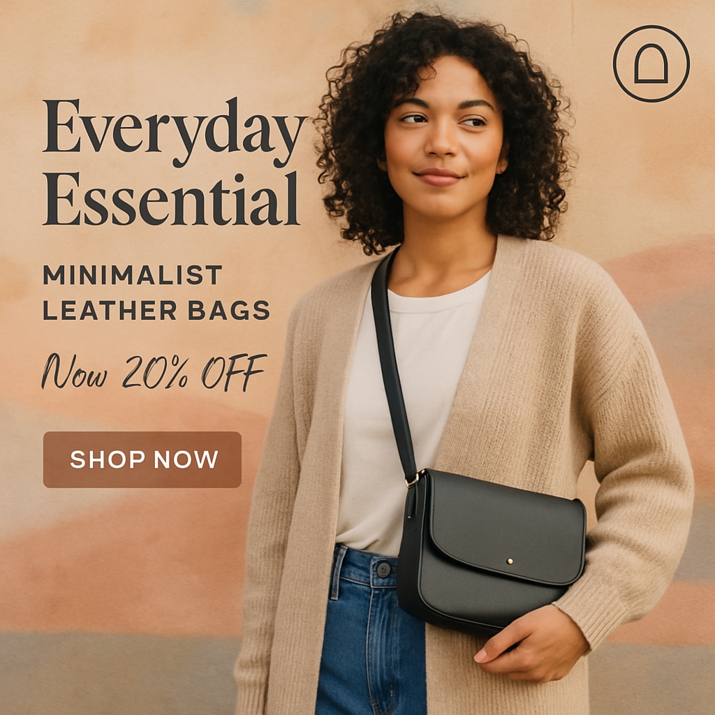 Everyday Essential Minimalist Leather Bags Promotion Ad