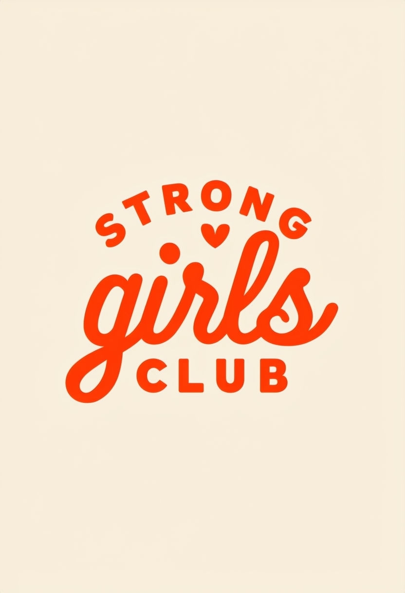 Empowering STRONG Girls Club Minimalist Graphic Poster