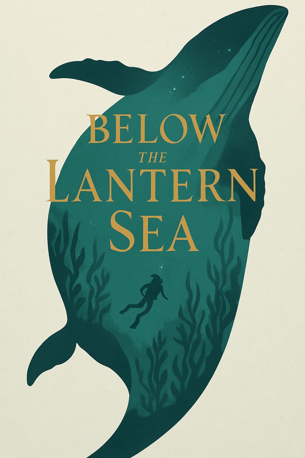 Serene Whale Silhouette with Underwater Scene EBook Cover