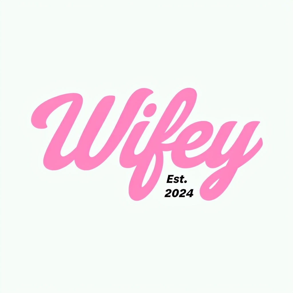 Modern Minimalist Wifey Logo with Established Year 2024