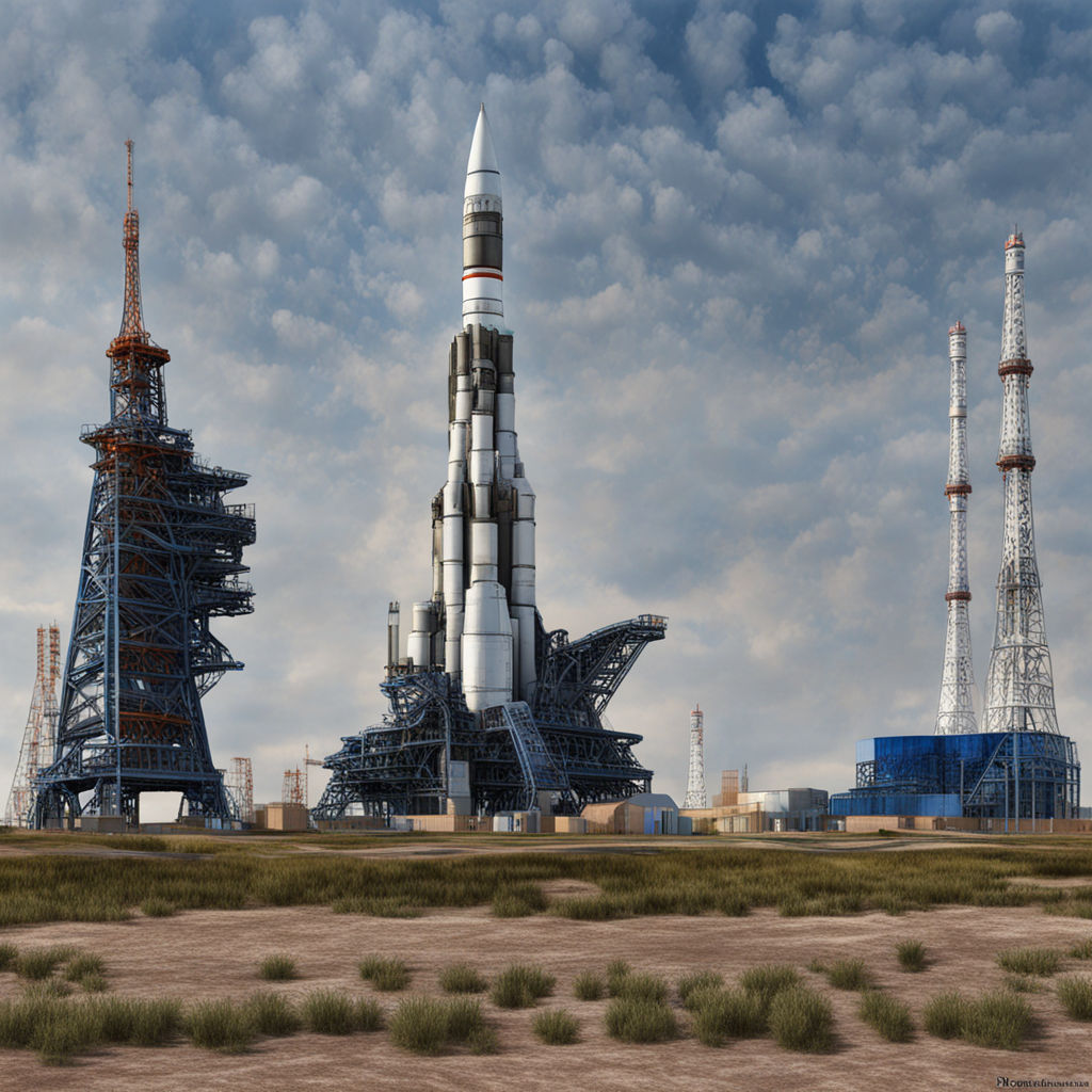 Draw The Russian Vostochny Cosmodrome realistic photo by Вебстудия