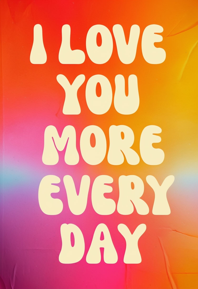 I Love You More Every Day Motivational Poster