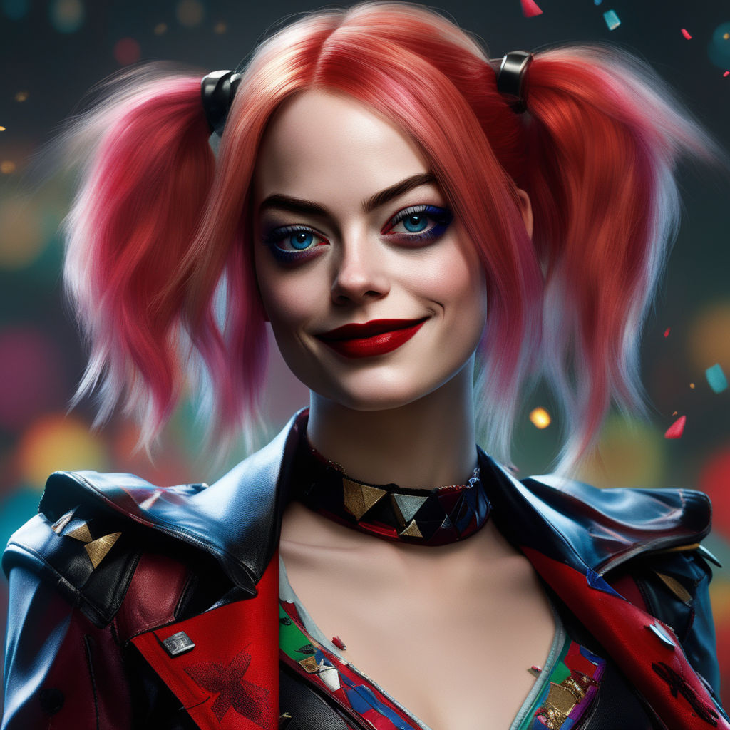 Dnd portrait of emma stone as harley quinn by Gricelys Martinez ...