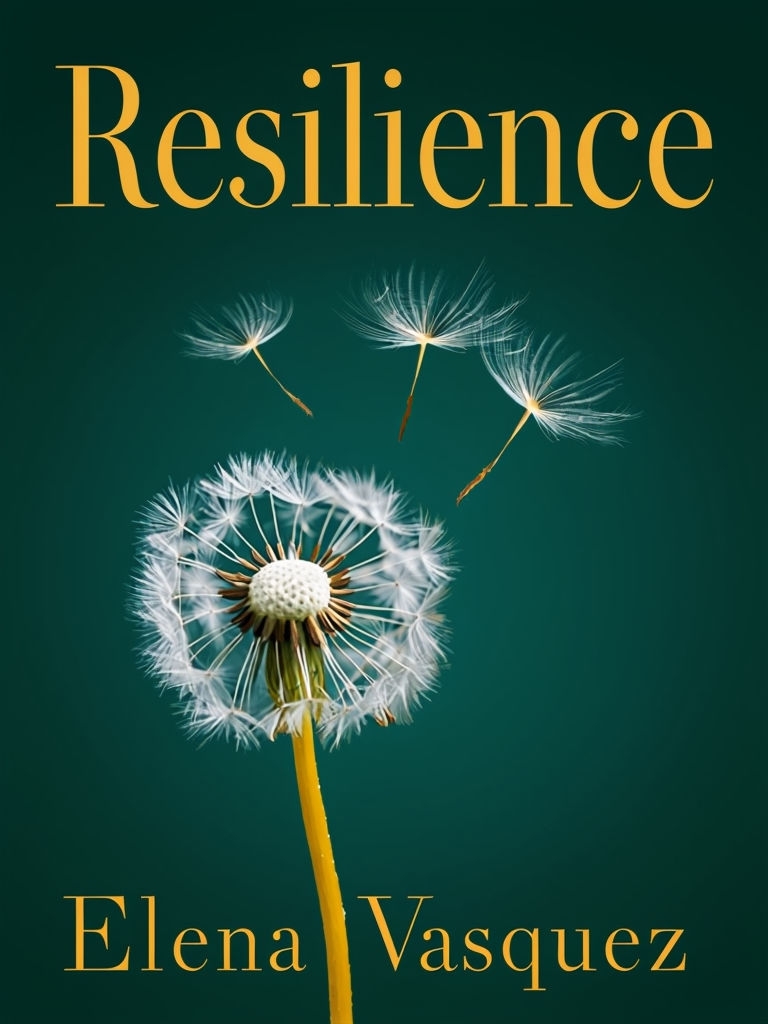 Elegant Minimalist Dandelion EBook Cover Design for Resilience