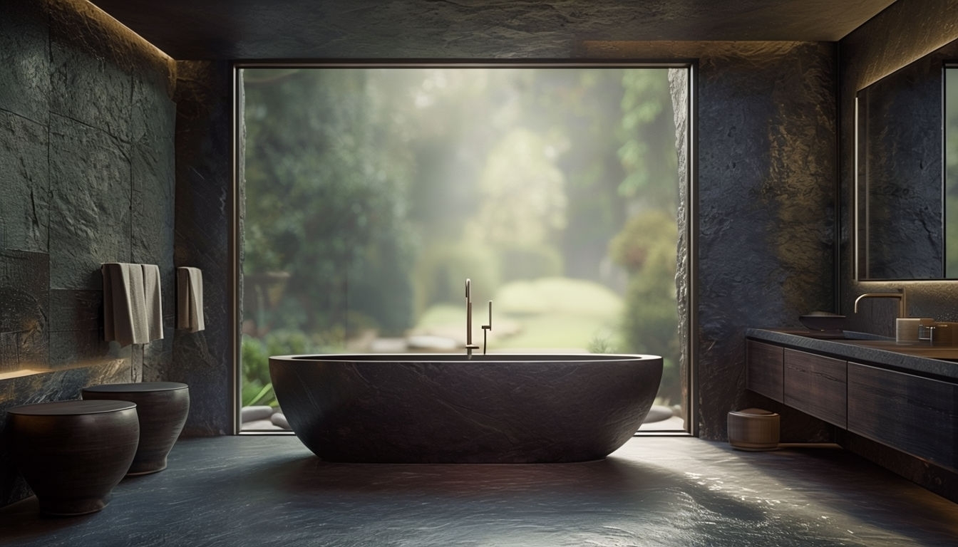Luxurious Spa-Inspired Bathroom Virtual Background for Relaxation