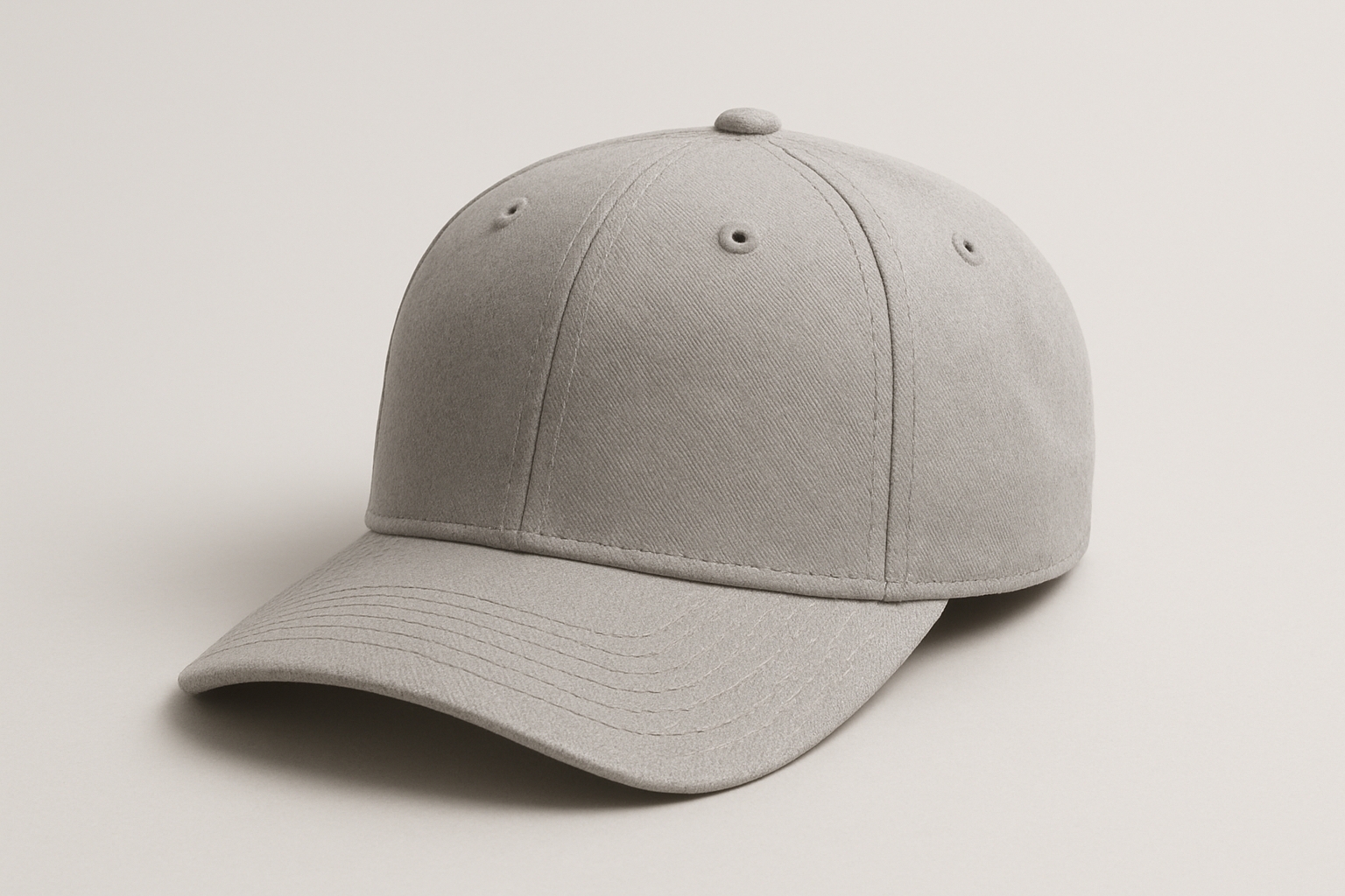 Minimalist Light Gray Baseball Cap Product Mockup