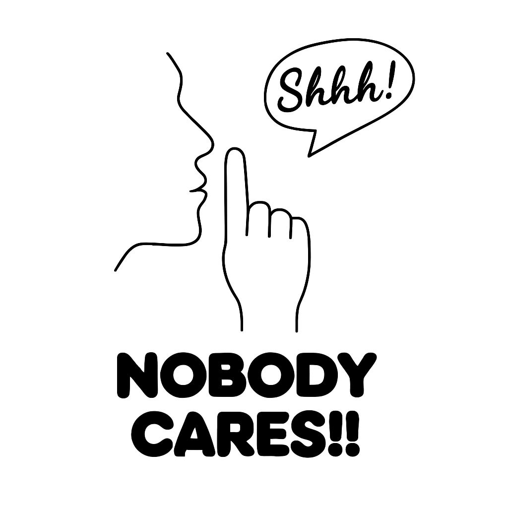 Minimalist Line Drawing Shhh Speech Bubble Sticker