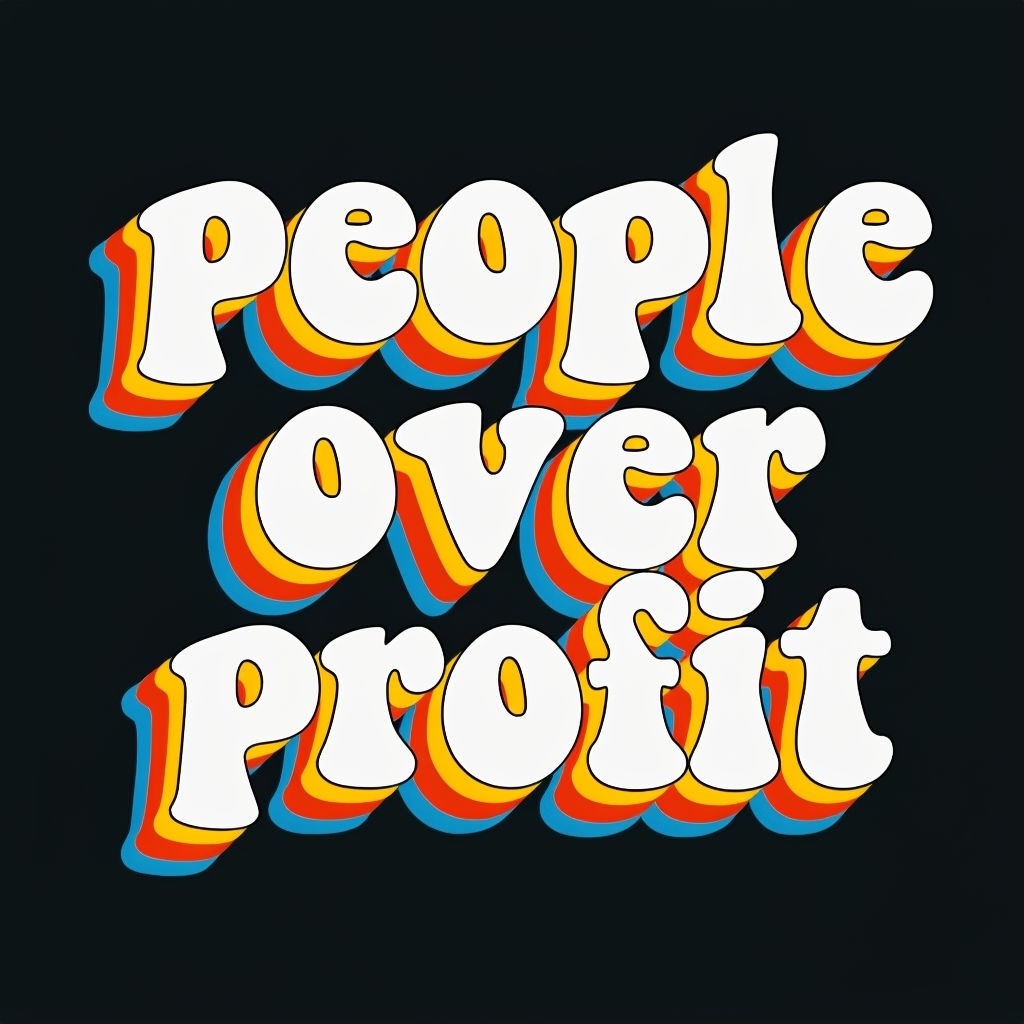 Retro People Over Profit Vintage Style T-Shirt