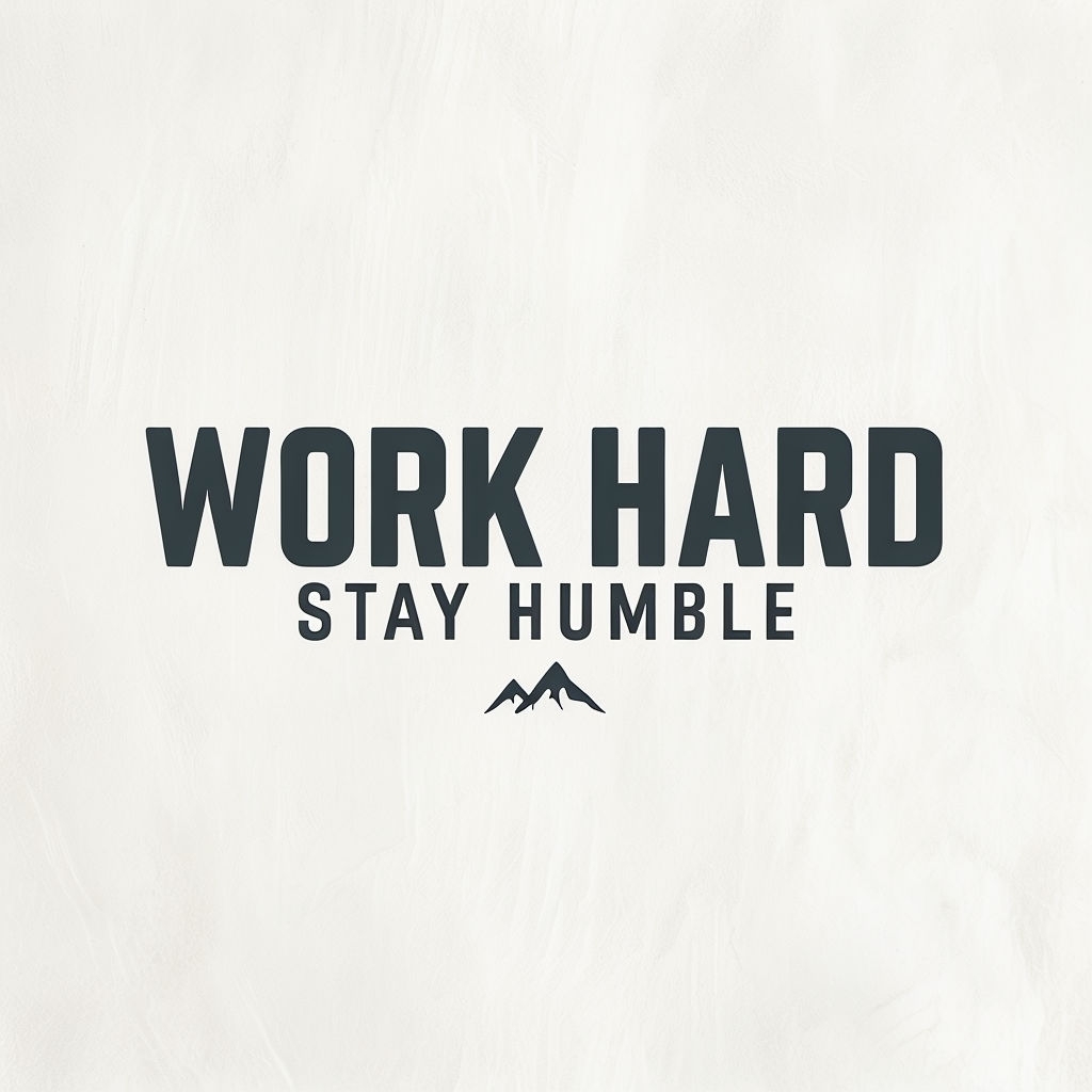 Work Hard Stay Humble Minimalist Mountain T-Shirt - Playground