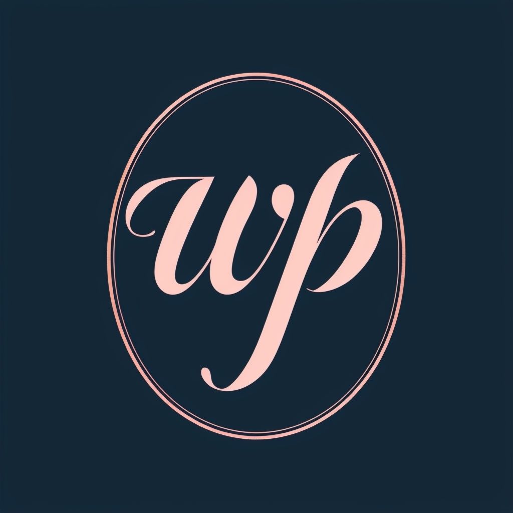 Elegant Intertwined WP Initials Monogram Logo Design