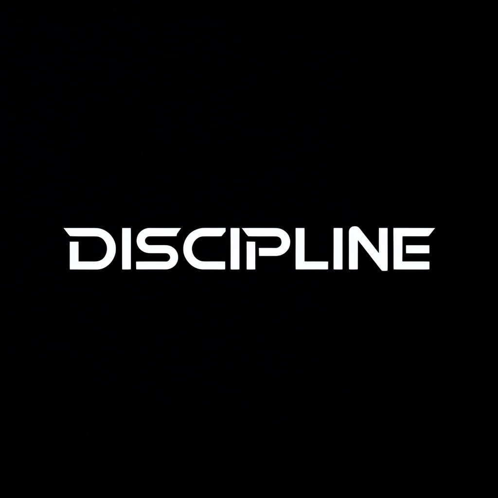Bold Minimalist Discipline Text Design T-Shirt