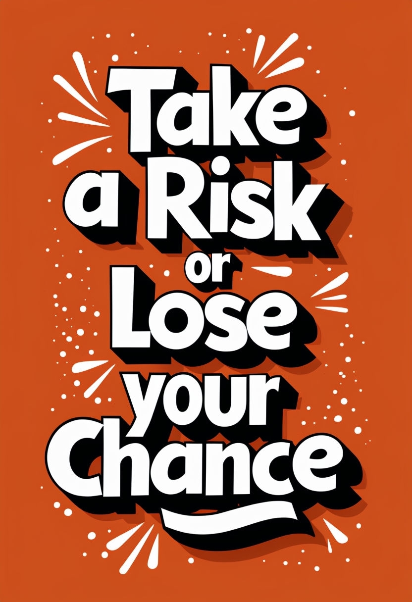 Take a Risk or Lose Your Chance Motivational Poster