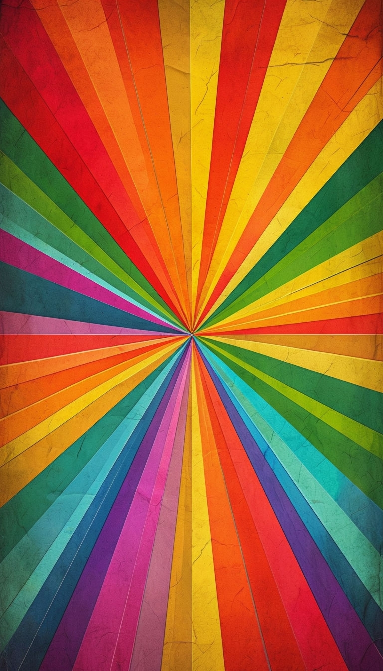 Vibrant Rainbow Sunburst Abstract Geometric Phone Case Cover
