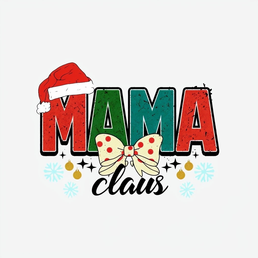 Cheerful Mama Claus Christmas Graphic Design Mug