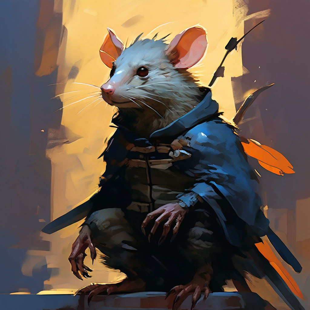 Humanoid rat with crow feathers by akira_90@katamail.com - Playground