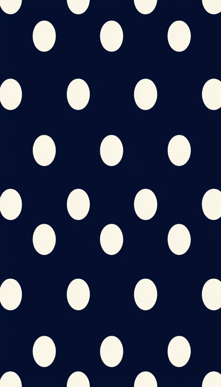 Navy Blue Background with White Polka Dots Minimalist Phone Case Cover