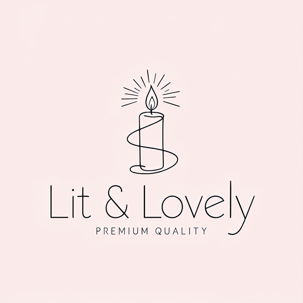 Minimalist Continuous Line Candle Logo Design for Premium Quality Logo