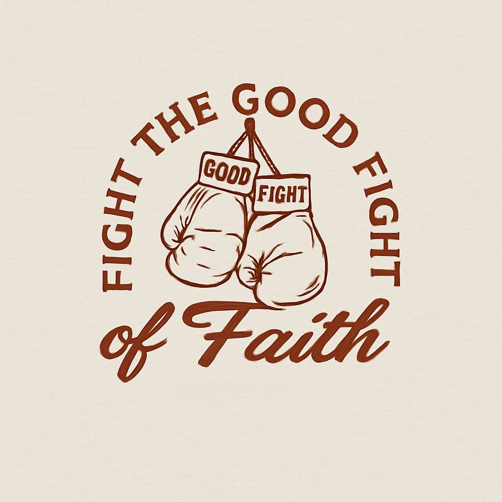 Vintage Boxing Gloves Good Fight Motivational T-Shirt