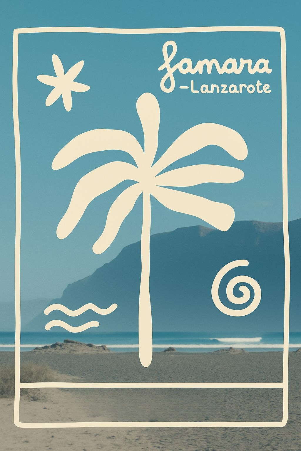 Minimalist Beach Palm Tree Design T-Shirt