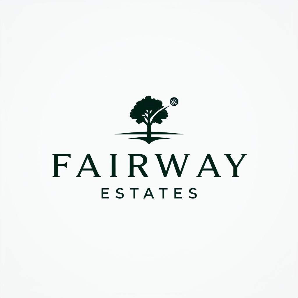 Minimalist Golf Logo Design for Fairway Estates Company Logo