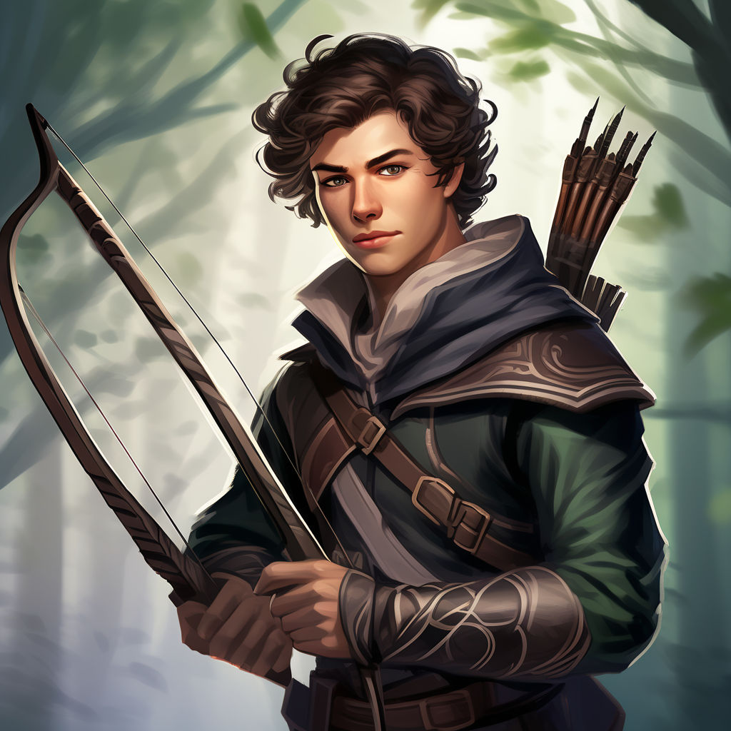 RPG D&D 5e style digital painting of a 22-year-old male arch... by ...