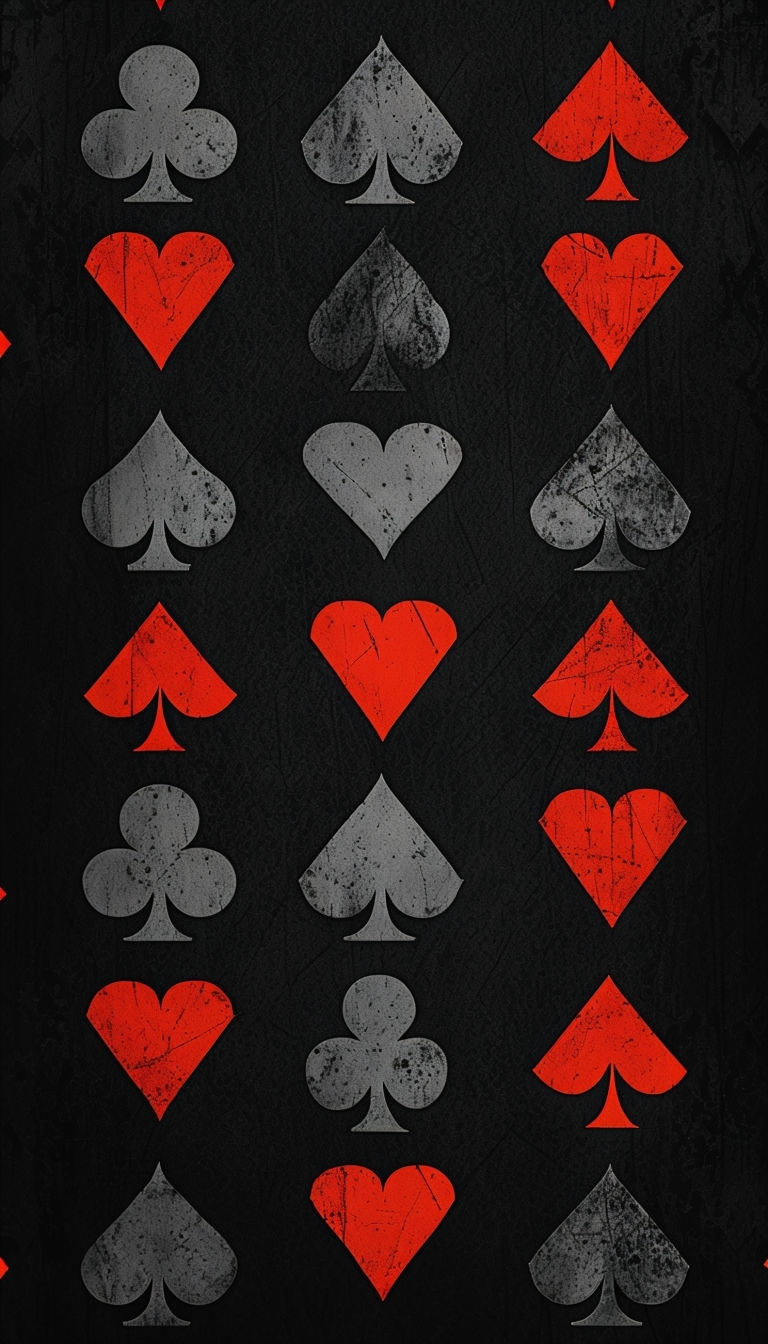 Playing Card Suits Pattern with Gothic Flair Phone Case Cover